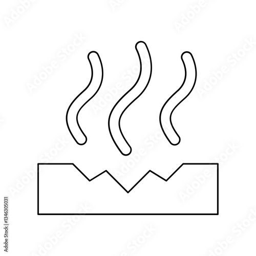 Corrode icon  in line style