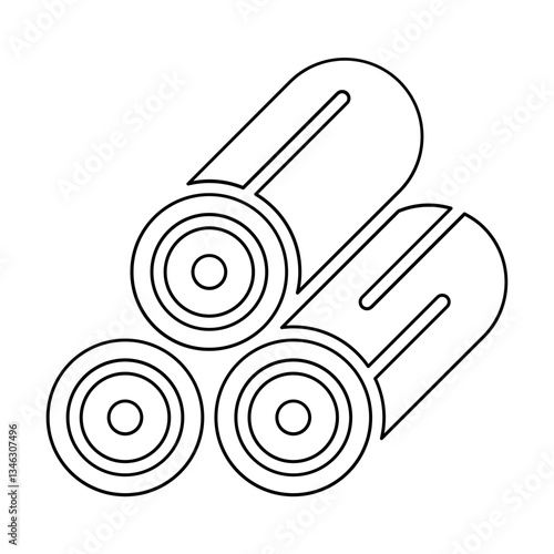 Wood icon in line style