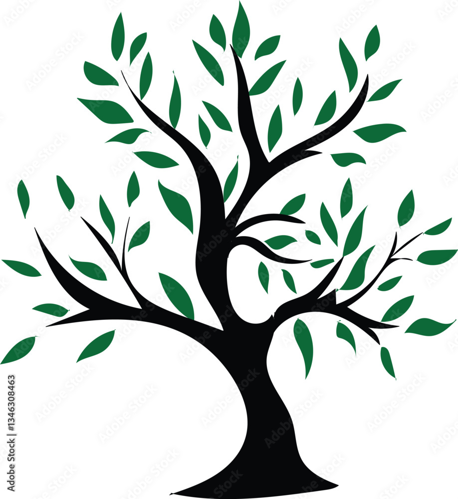 Obraz premium Tree with green leaves