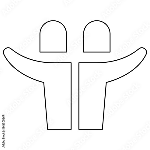 Women icon in line style
