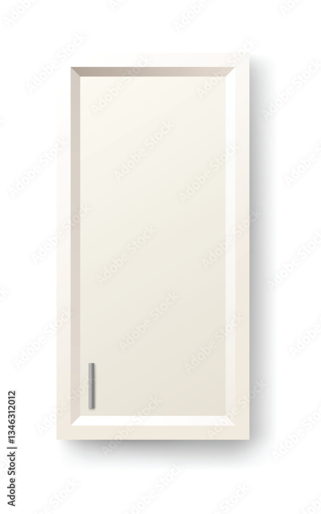 Kitchen cabinets mockup. Vector furniture for design interior. Isolated home workspace equipment. Interior office or living room object