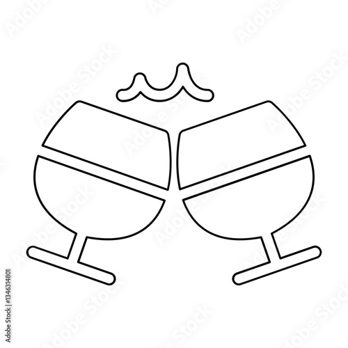 Whisky icon in line style