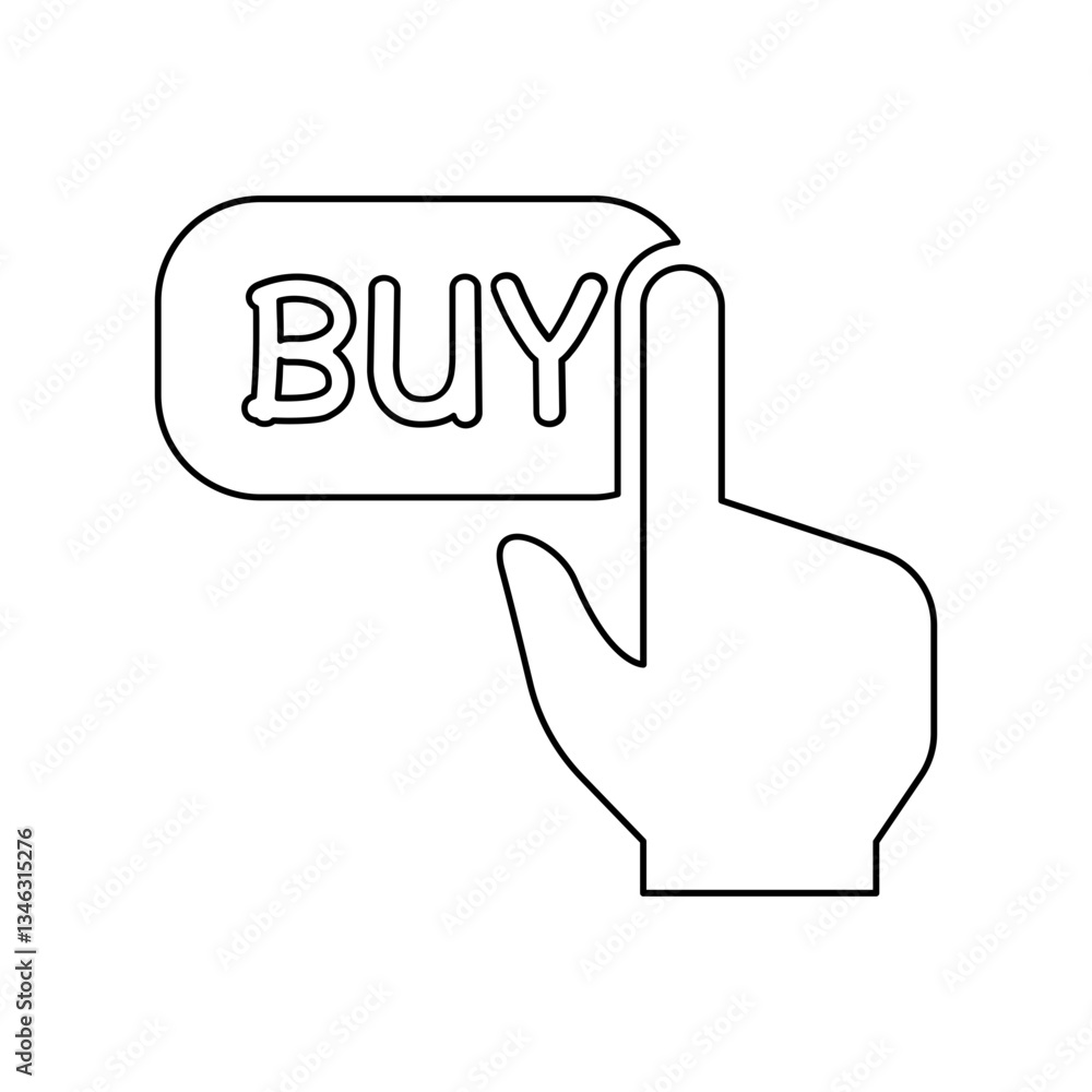 Shopping online icon in line style Shopping online icon in line style
