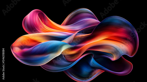 Abstract Colorful Fluid Forms Design