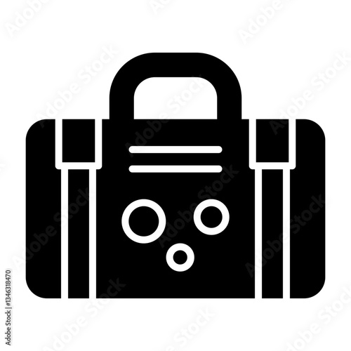 Suitcase Vector Solid Style Icon