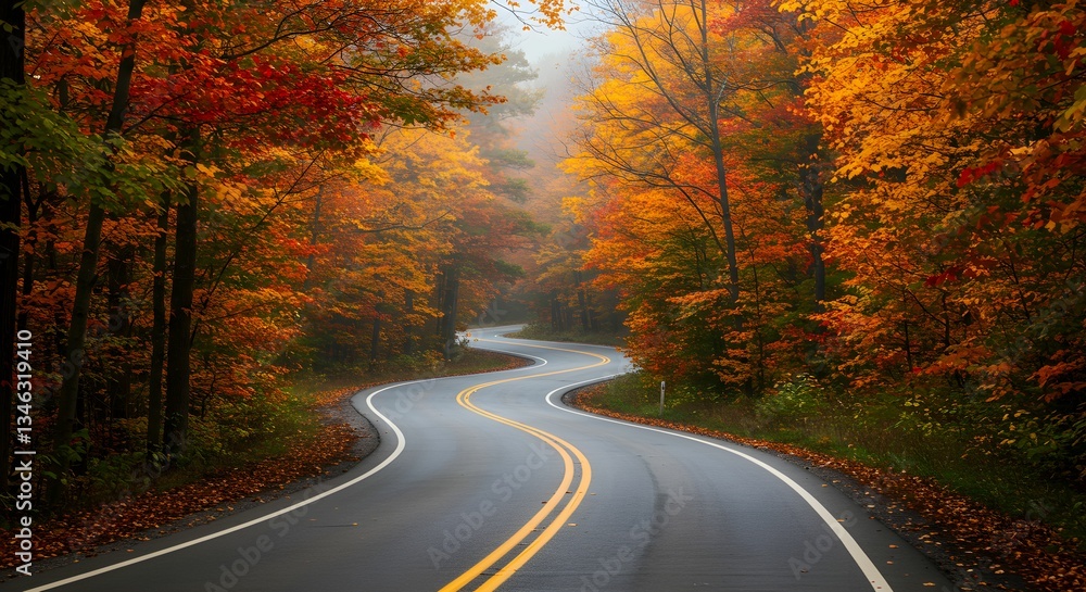 Fototapeta premium road in autumn