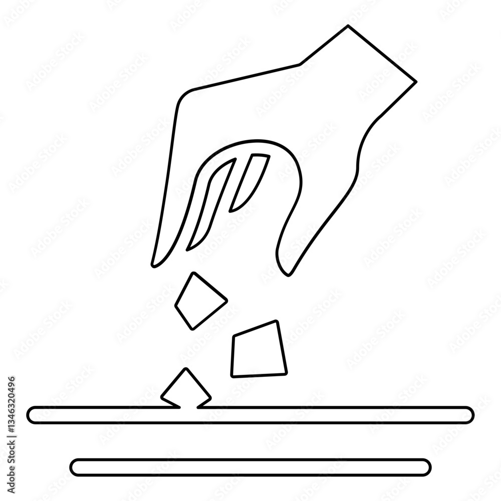 Water pollution icon in line style Water pollution icon in line style