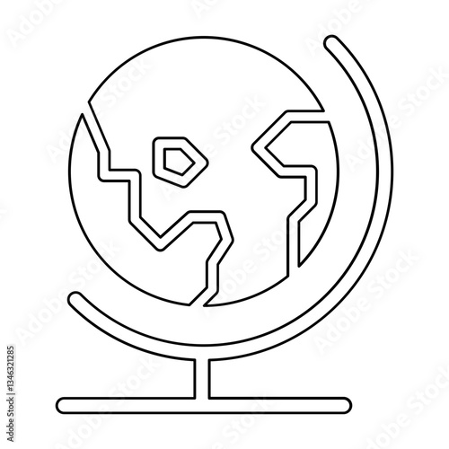 Geography icon in line style