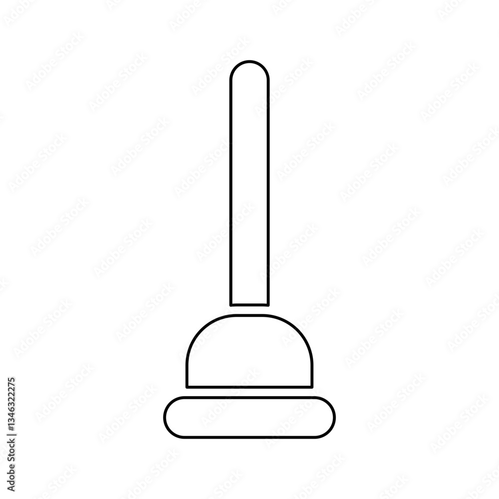 Plunger icon in line style Plunger icon in line style