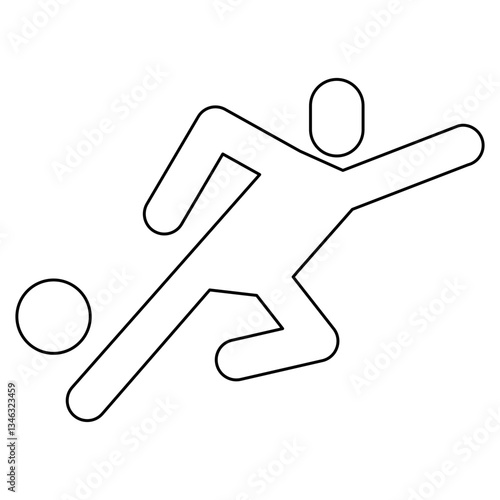 Football training icon in line style