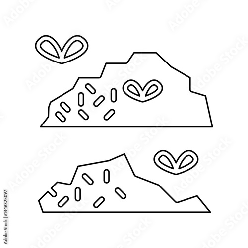 Garbage icon in line style