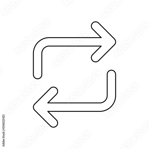 Data transfer icon in line style