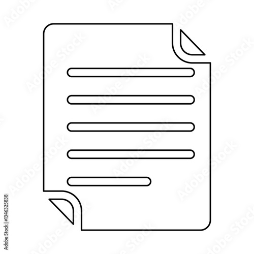 Document icon in line style