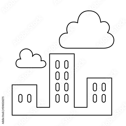 Air pollution icon in line style