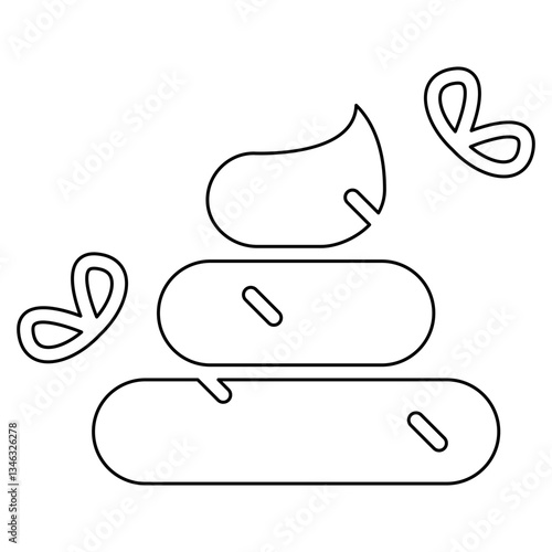 Excrement icon in line style