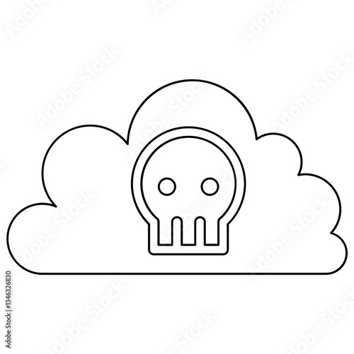 Air pollution icon in line style