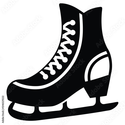 ice skates on white background