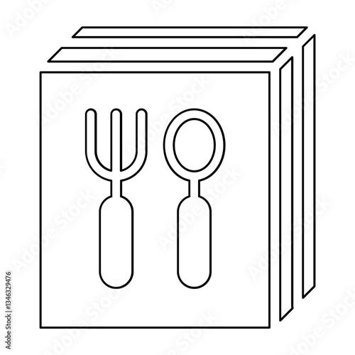 Cook book icon in line style