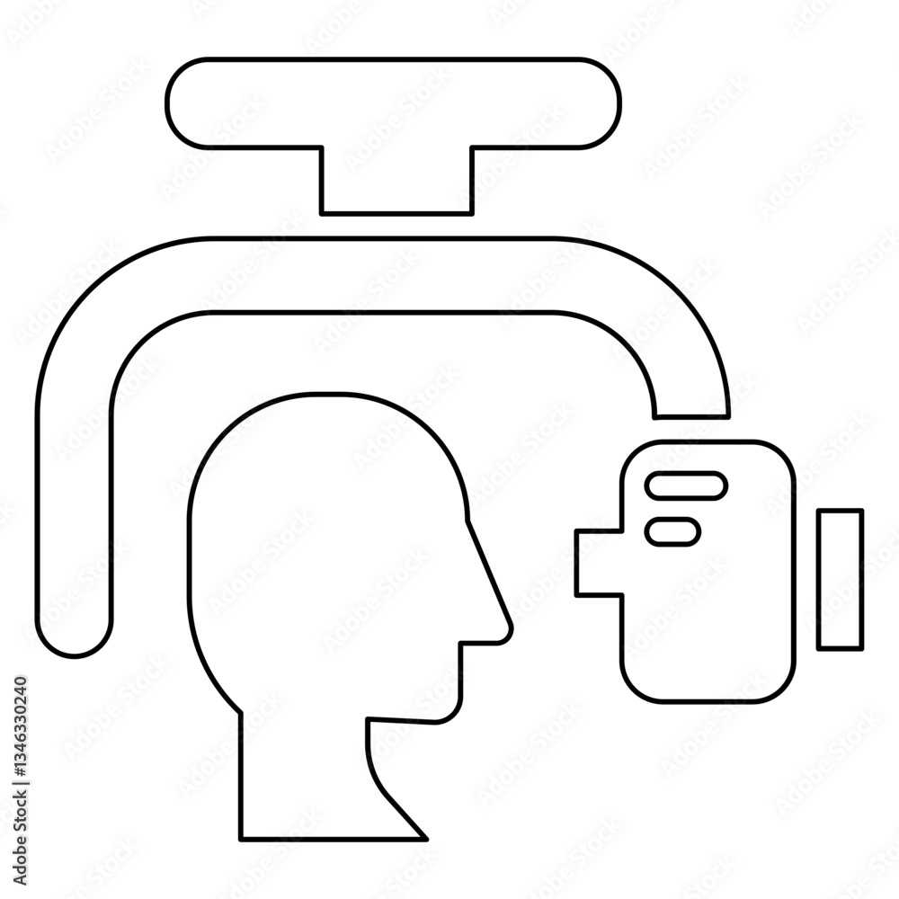 Obraz premium X-ray machine icon in line style
