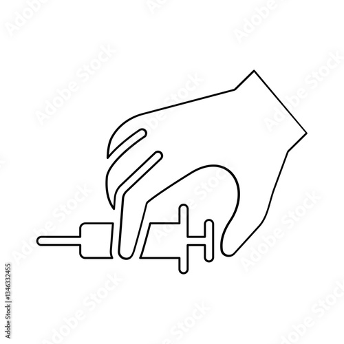 Injection icon in line style