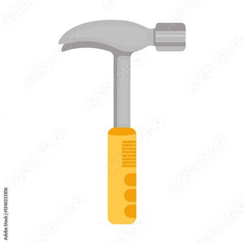 A vector illustration of a hammer, perfect for DIY, construction, or repair themes.