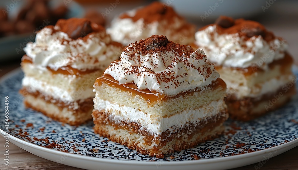 Caramel Cream Cakes for Kitchen Table. Caramel Cream Cakes for Kitchen Table.