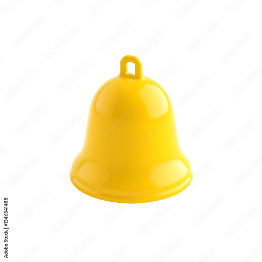 3d bell icon isolated on white background. 3d render yellow bell with new notification for social media reminder. Realistic vector icon 3d bell icon isolated on white background. 3d render yellow bell with new notification for social media reminder. Realistic vector icon