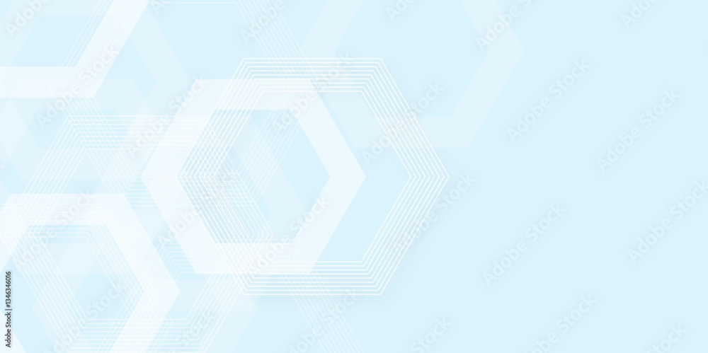 Futuristic Geometric Science and Tech Abstract Design. Minimalist Blue Science and Technology UI Background. Hexagon. Illustration. Futuristic Geometric Science and Tech Abstract Design. Minimalist Blue Science and Technology UI Background. Hexagon. Illustration.