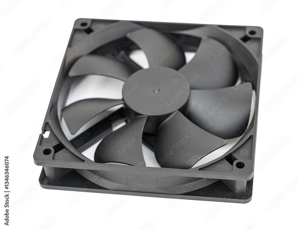 new computer fan on white isolated background new computer fan on white isolated background