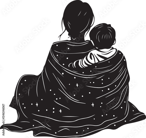 Mom and Child Coloring Pages