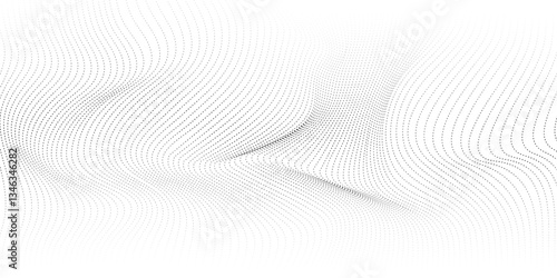 Black Wavy Lines Isolated on White Abstract Background. Abstract black Wave for background. Wave. Vector. 