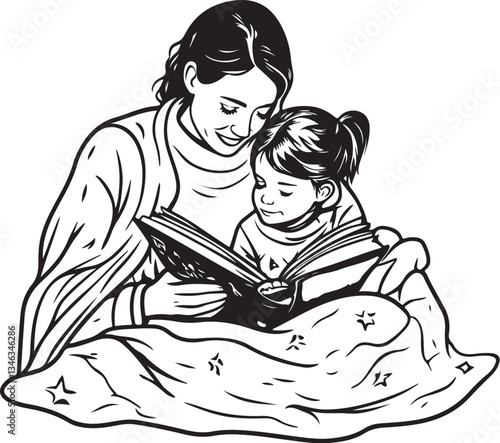 Mom and Child Coloring Pages