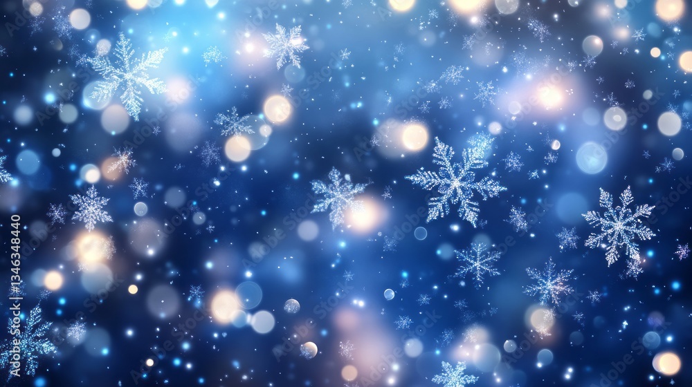 Fototapeta premium Backgrounds Snowflakes View Bokeh Resolution Detail