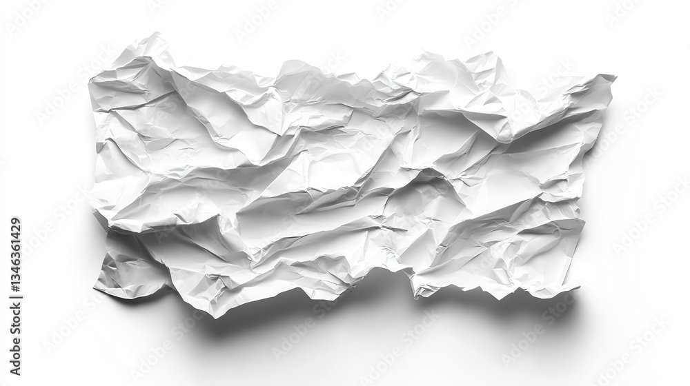 Obraz premium Crinkled White Paper: A Textured Abstract Study