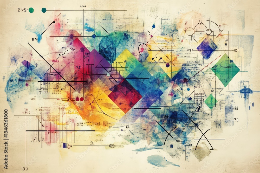 Fototapeta premium mathematics graphic scientific style