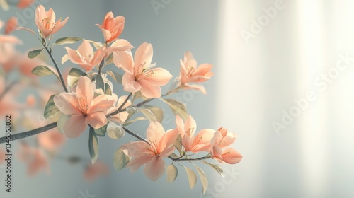 Peach Blossom Serenity: A Soft Springtime Bloom