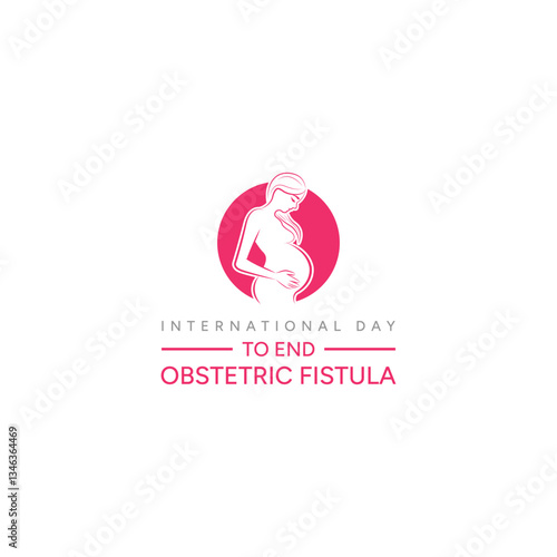 International Day to End Obstetric Fistula, vector Illustration, logo design.