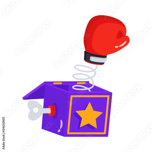 Have a look at this modern 3d style icon of punch box