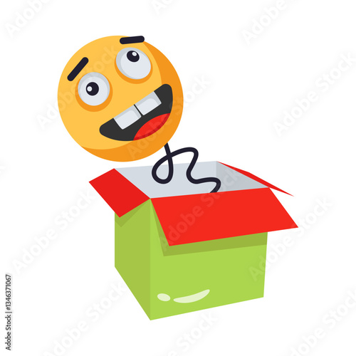 April fool prank surprise icon designed in 3d style
