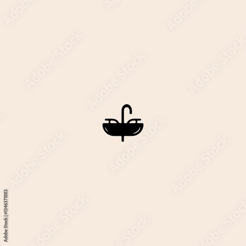 Wastafel icon flat vector design. 