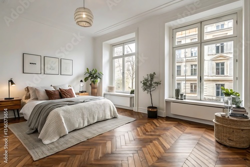 Wallpaper Mural Modern bedroom interior - stock photo Torontodigital.ca