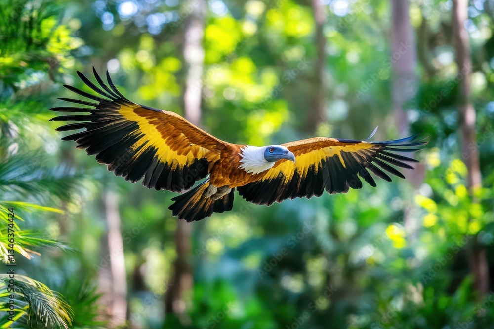 Fototapeta premium Beautiful vulture banner