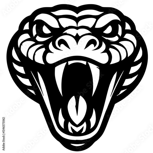 Snake face silhouette