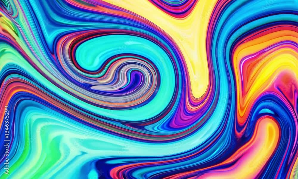 Abstract colorful swirl pattern with vibrant circles and waves Abstract colorful swirl pattern with vibrant circles and waves