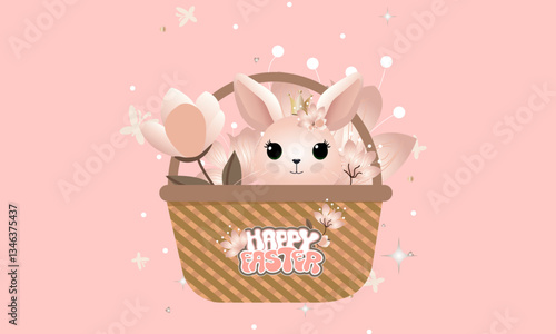 easter bunny in a basket