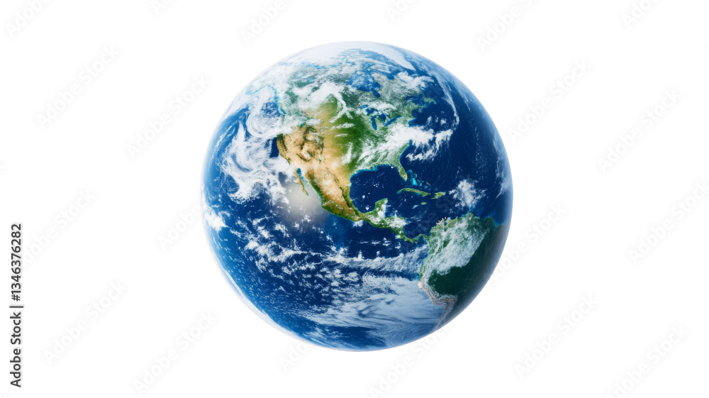 Planet earth rotating showing north and south america on transparent background Planet earth rotating showing north and south america on transparent background