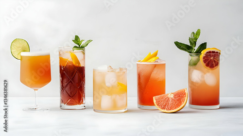 Assortment Of Refreshing Summer Cocktails