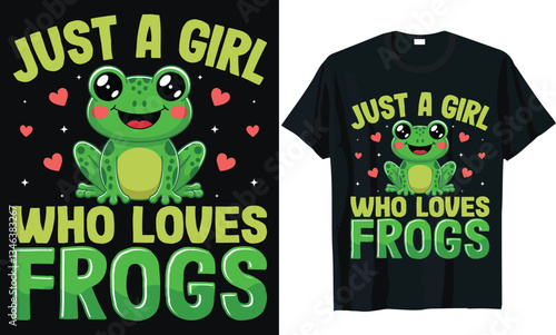  just a girl who loves frogs t shirt design