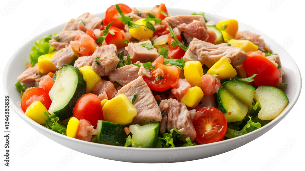 Fresh and healthy tuna salad with mixed vegetables, perfect for a light meal Fresh and healthy tuna salad with mixed vegetables, perfect for a light meal