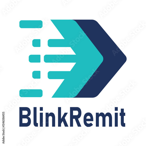 BlinkRemit Logo: A modern logo for a financial service or tech firm, featuring a stylized arrow indicating speed and progress. Clean and professional.
